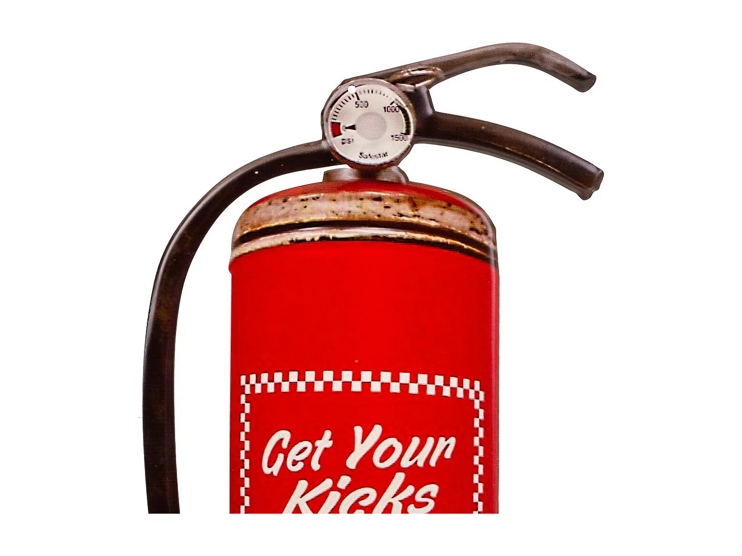 Placa de parede metálica vermelha 25x50x0,06