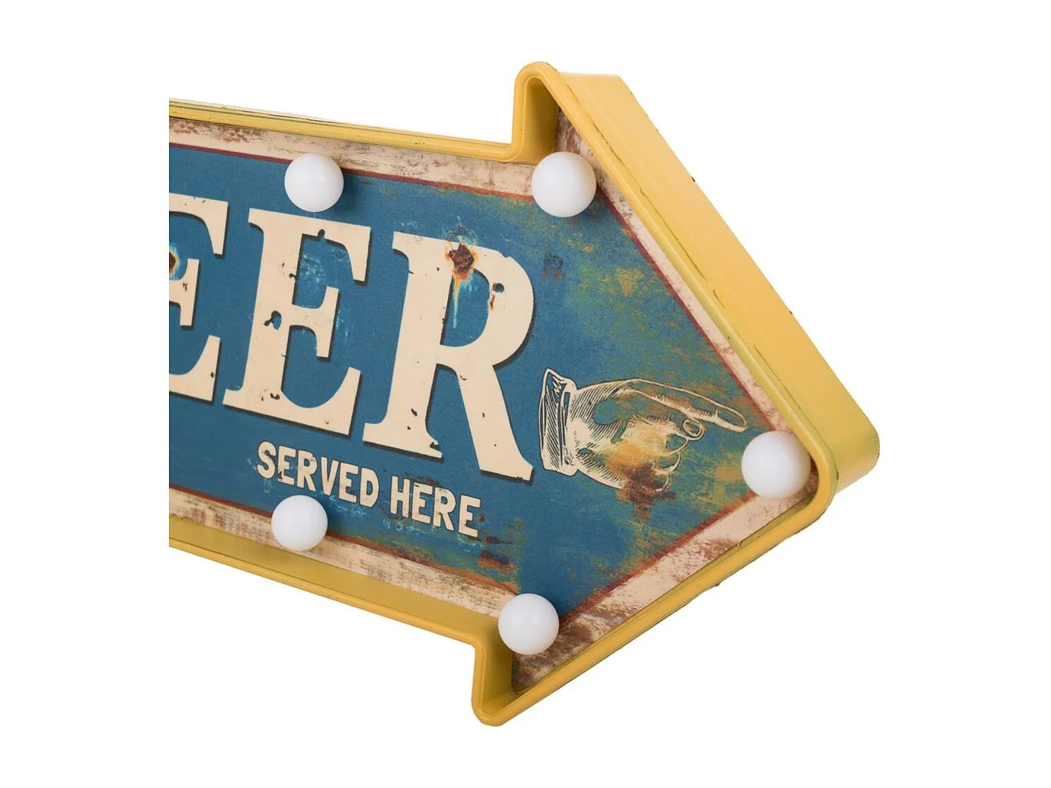 Placca da muro luminosa in plastica blu 65x27,5x10,5h