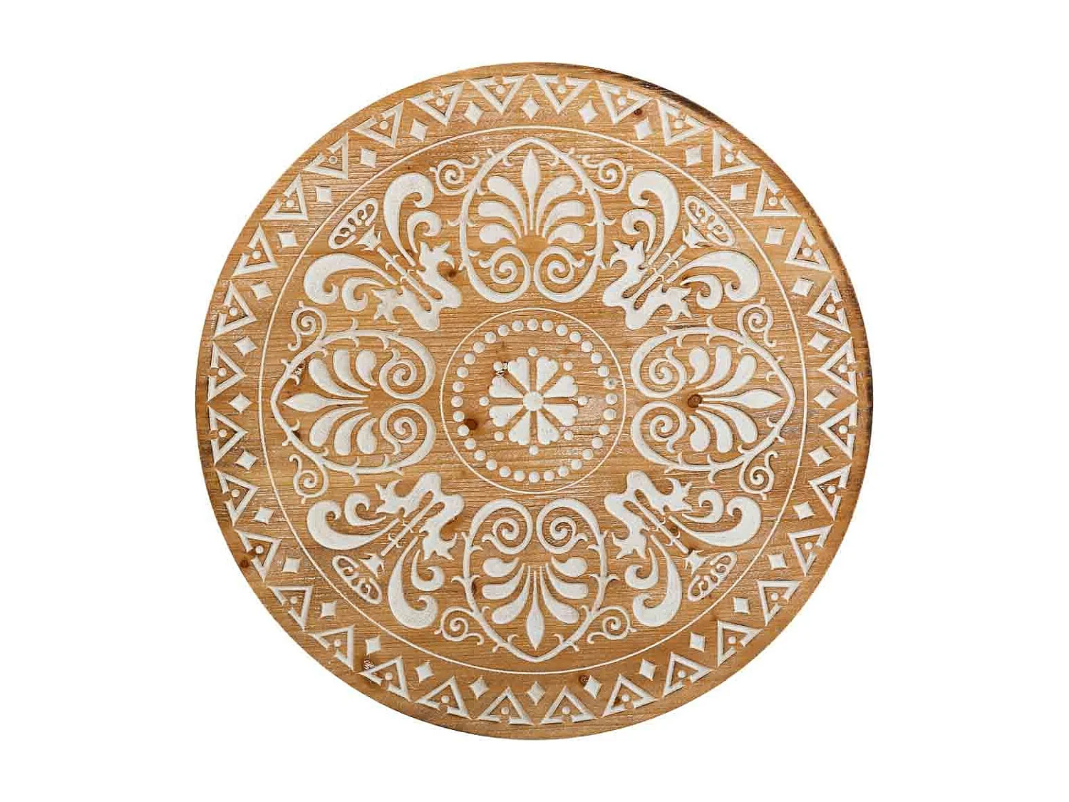 Pannello decorativo in legno intagliato marrone 60x0,6x60h