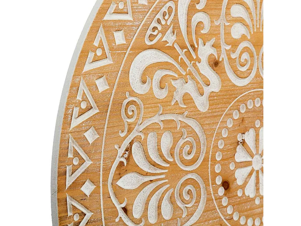 Pannello decorativo in legno intagliato marrone 60x0,6x60h