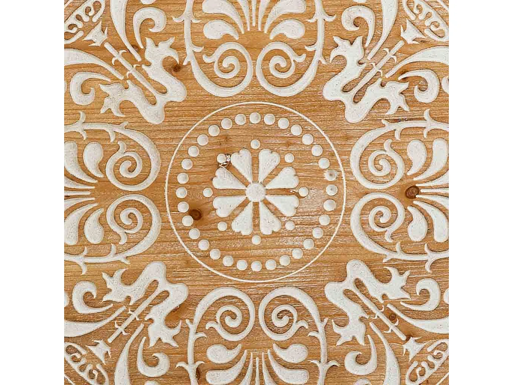 Pannello decorativo in legno intagliato marrone 60x0,6x60h