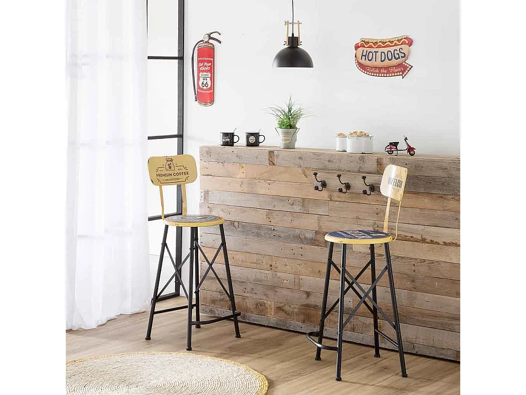 Braune Metallwandplatte 40x26x1h cm