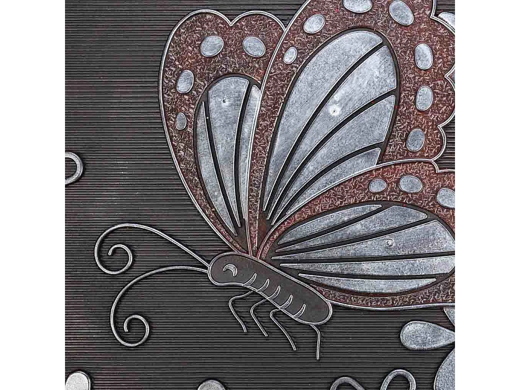 Felpudo de goma mariposa 45x75