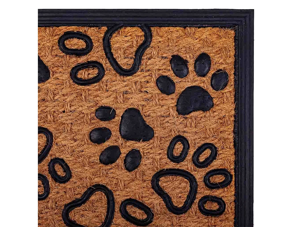 Felpudo de goma y fibra natural 45x75