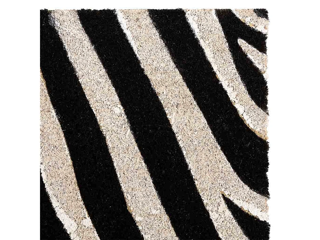 Paillasson en coco imprimé zèbre 45x75