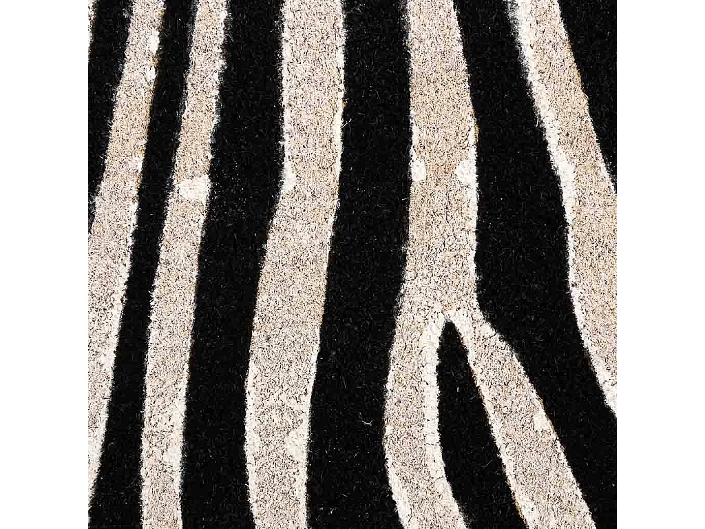 Paillasson en coco imprimé zèbre 45x75