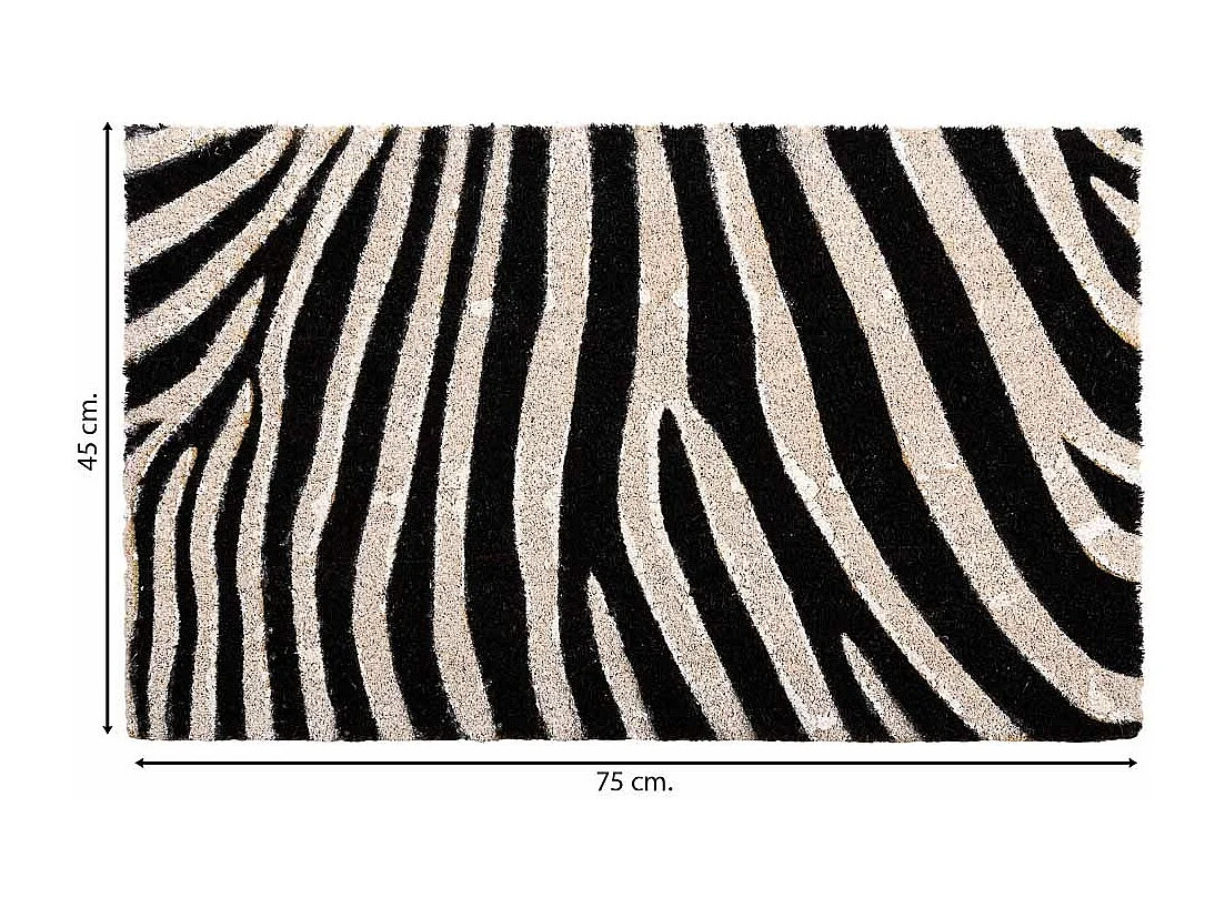 Tappeto di cocco stampa zebra 45x75