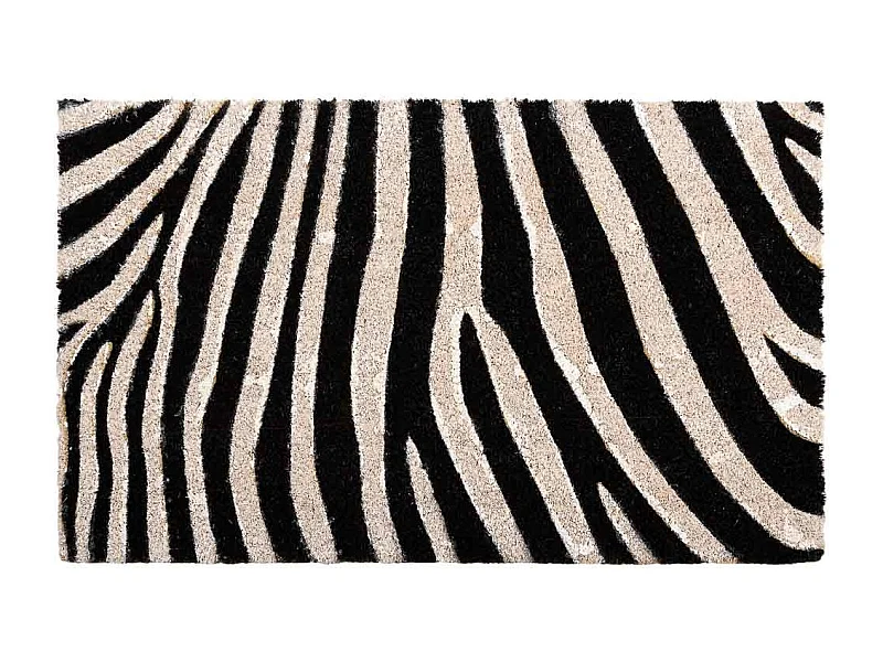Paillasson en coco imprimé zèbre 45x75
