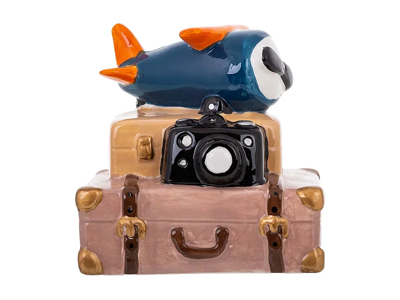 Koffersparschwein 13,2x10,8x13h cm