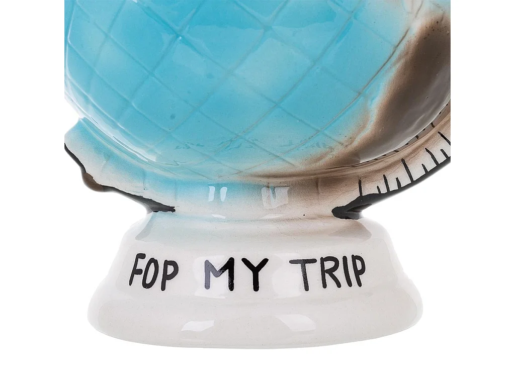 Weltball-Sparschwein 13x12,5x16,7h cm