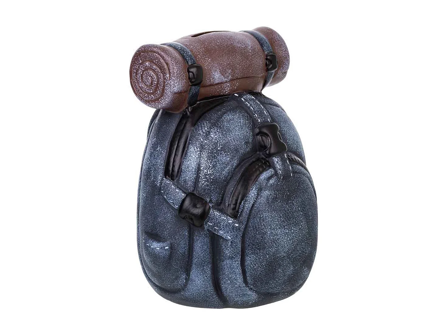 Hucha mochila azul 13,4x14x18,1