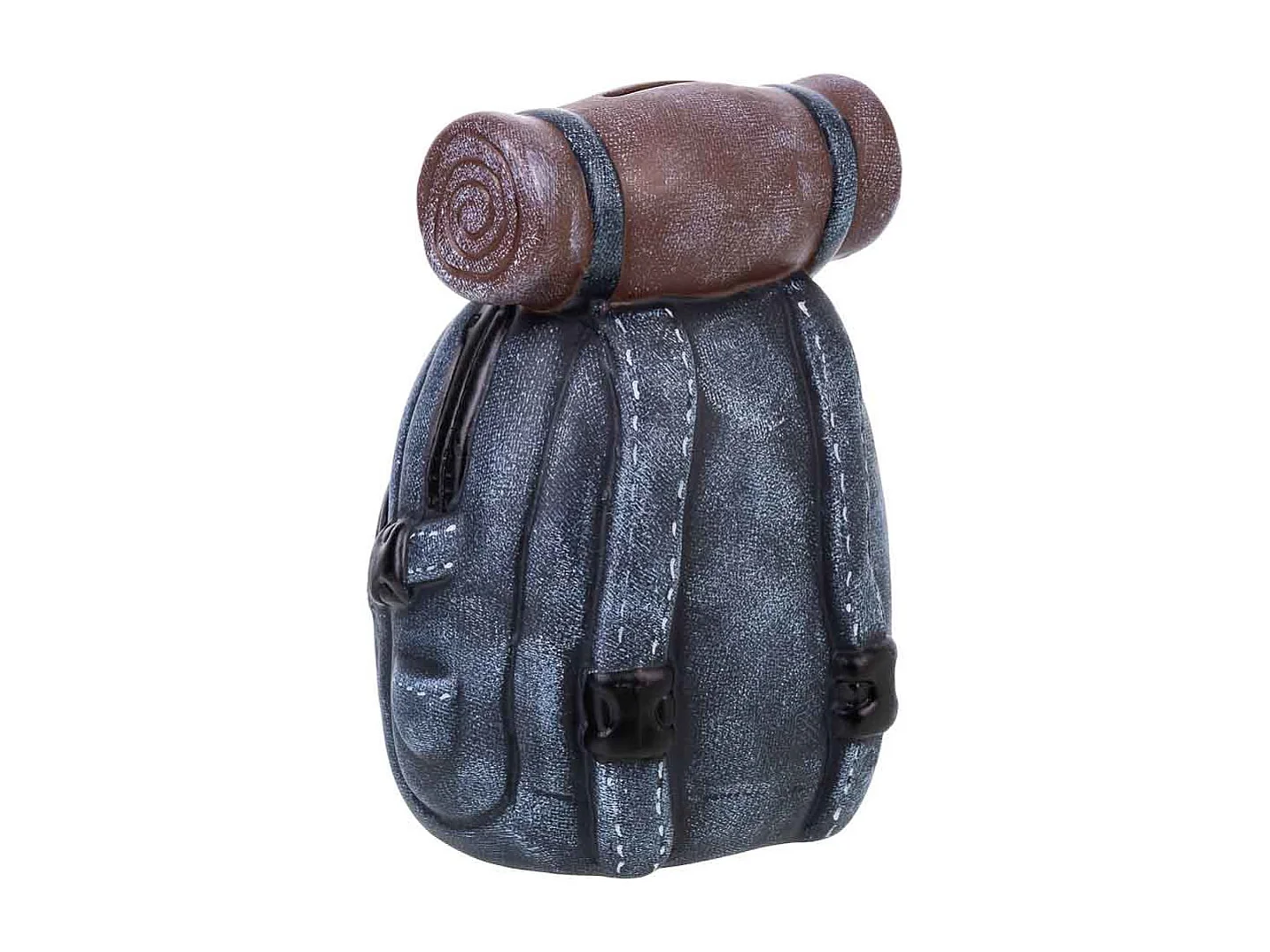 Hucha mochila azul 13,4x14x18,1