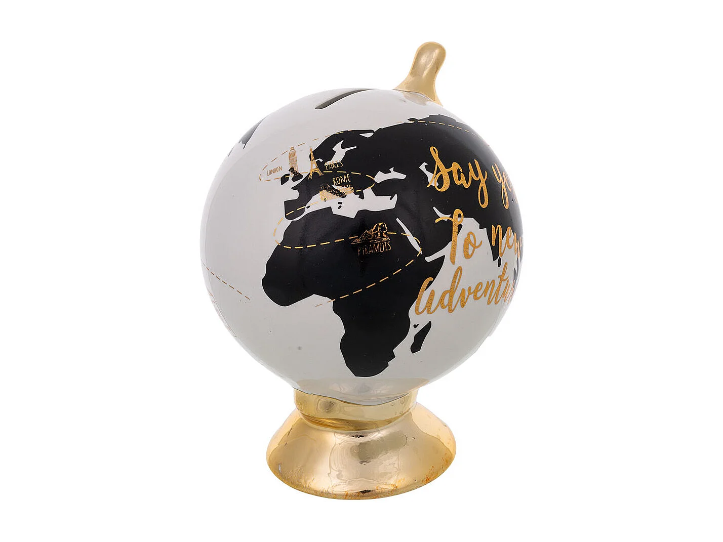 Hucha bola del mundo 13x12,5x16,7