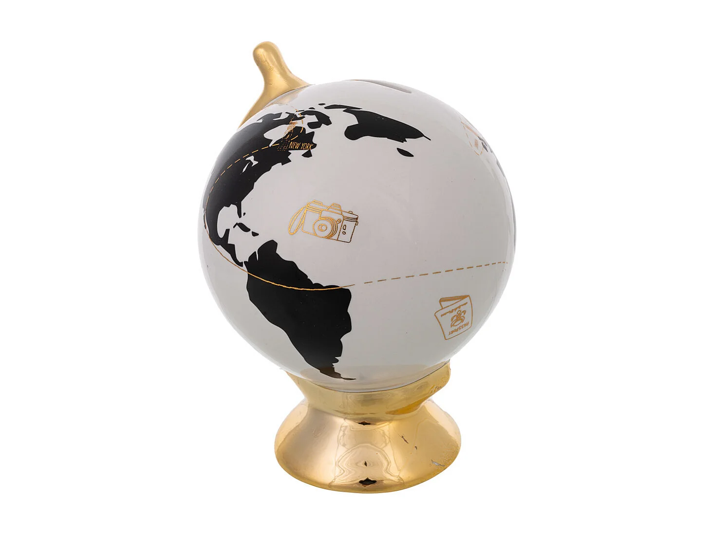 Hucha bola del mundo 13x12,5x16,7