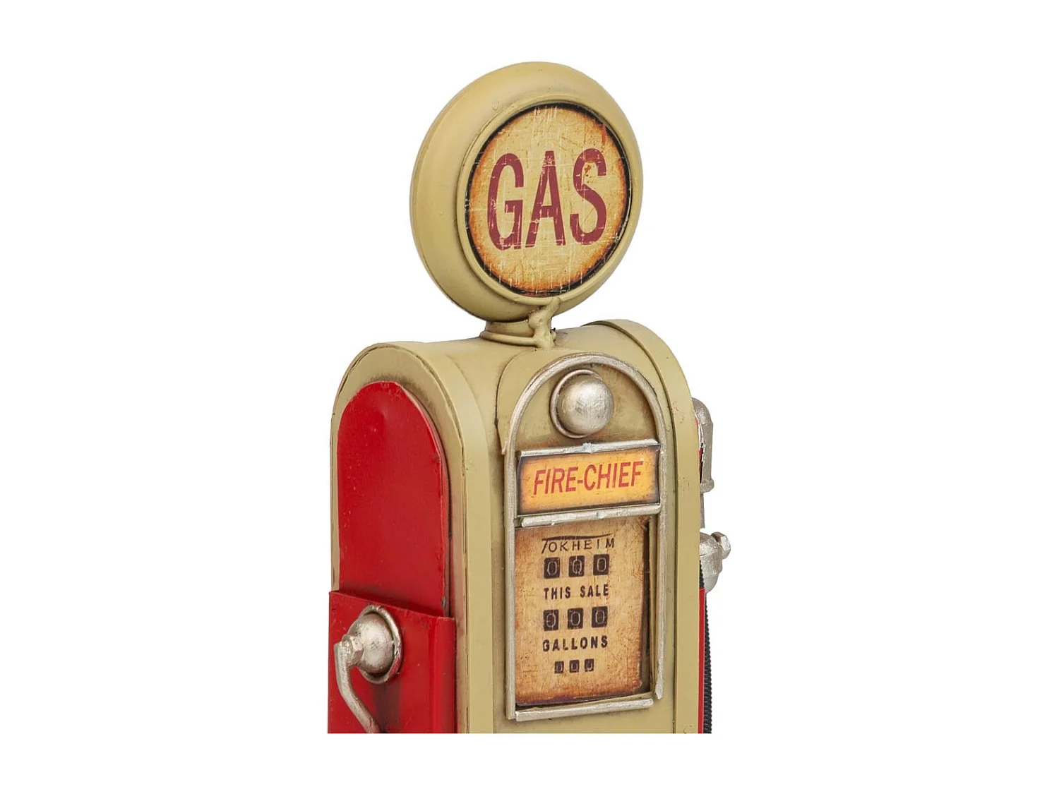 Surtidor hucha metal rojo 12.5x7x26