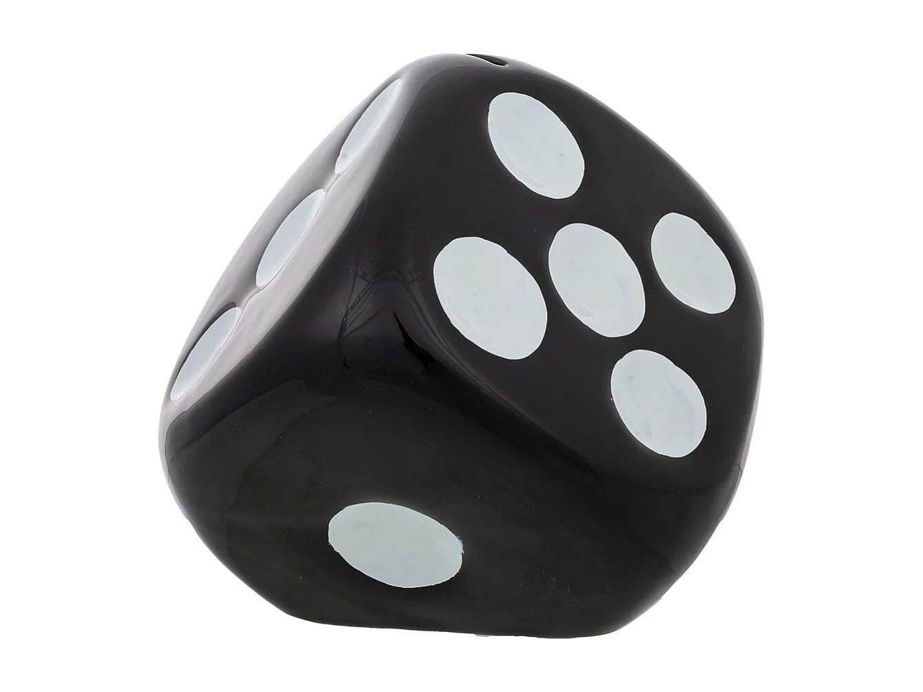 Hucha dado negra 12,5x12x12,8