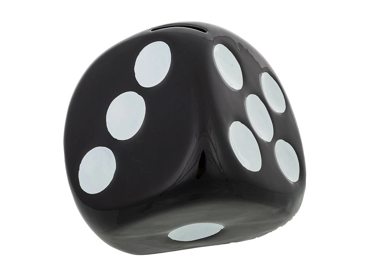 Hucha dado negra 12,5x12x12,8