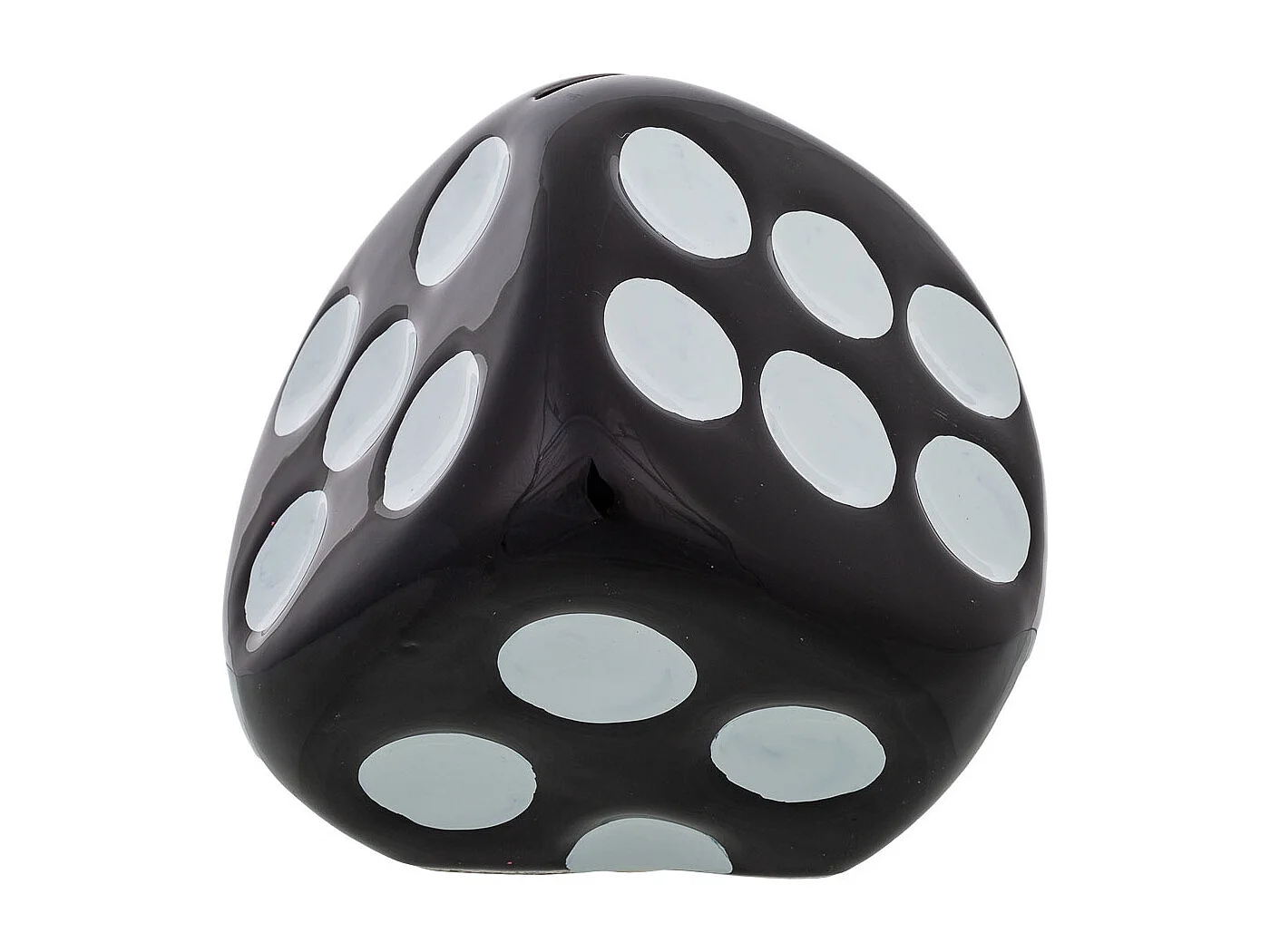 Hucha dado negra 12,5x12x12,8