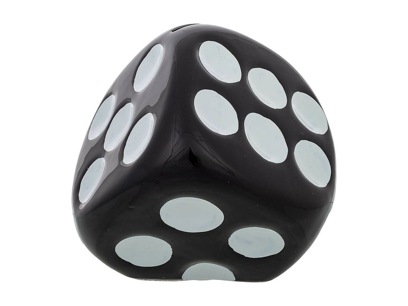 Hucha dado negra 12,5x12x12,8