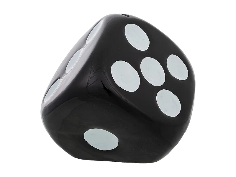 Hucha dado negra 12,5x12x12,8