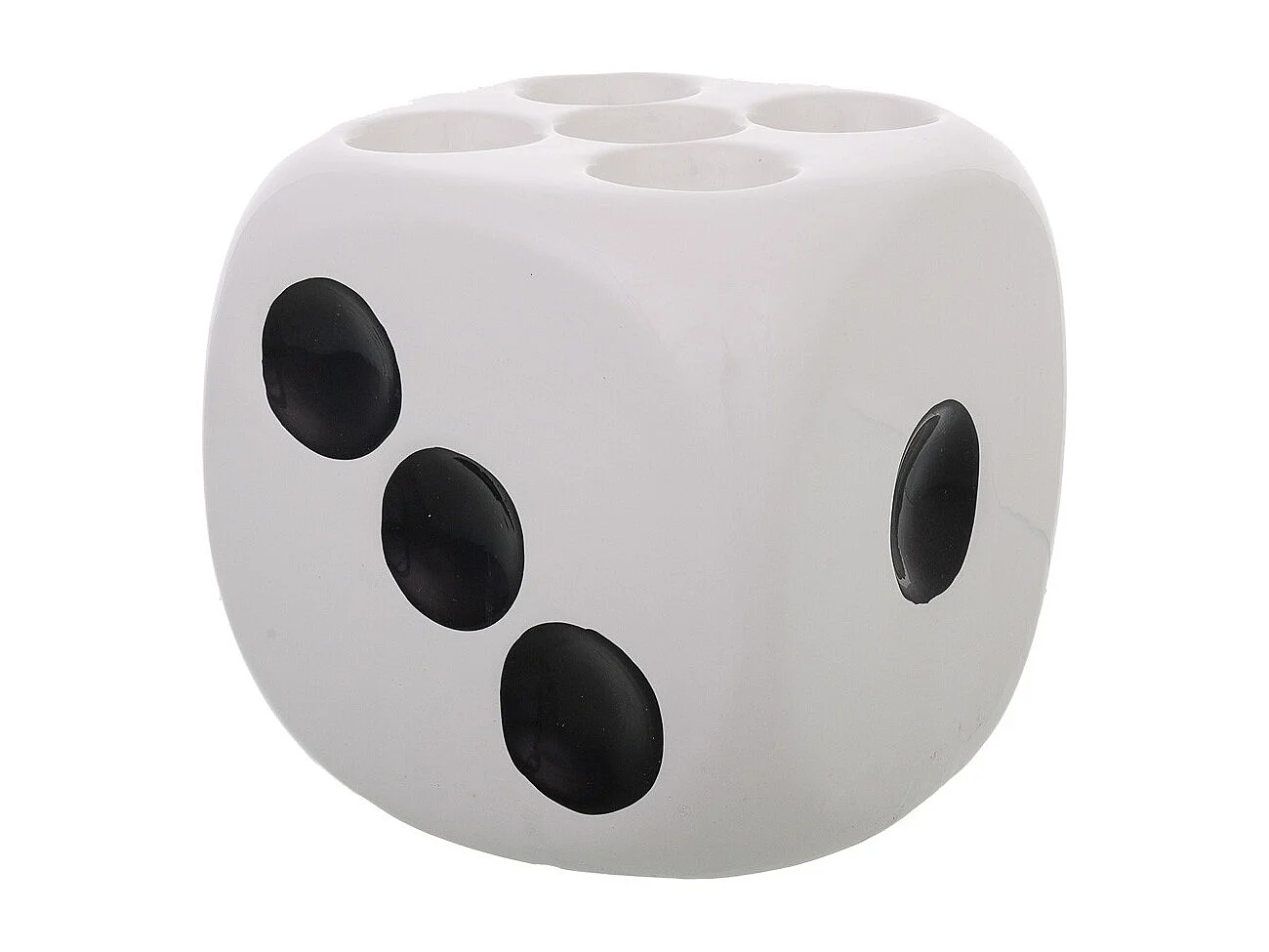 Hucha dado blanca 12,5x12,5x12,5