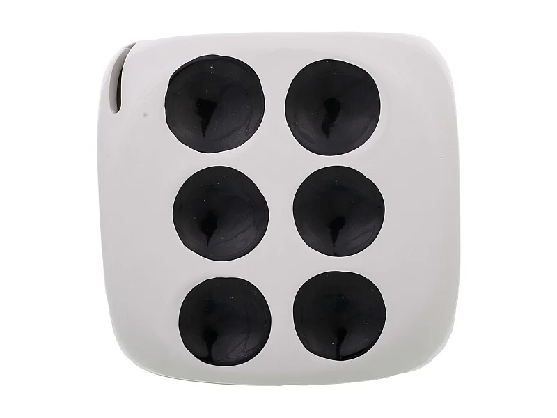 Hucha dado blanca 12,5x12,5x12,5