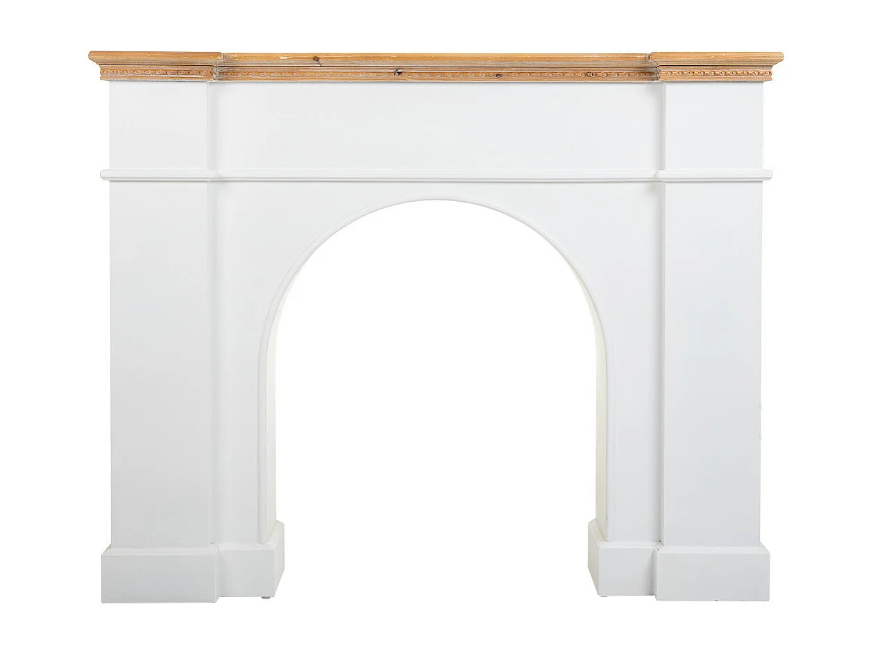 Cadre de cheminée en bois blanc 125.5x29x101h