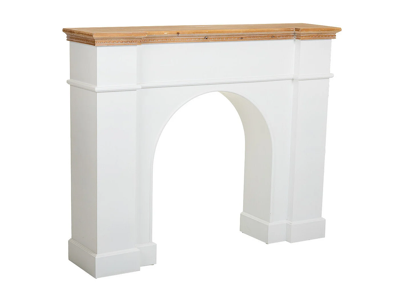 Cadre de cheminée en bois blanc 125.5x29x101h