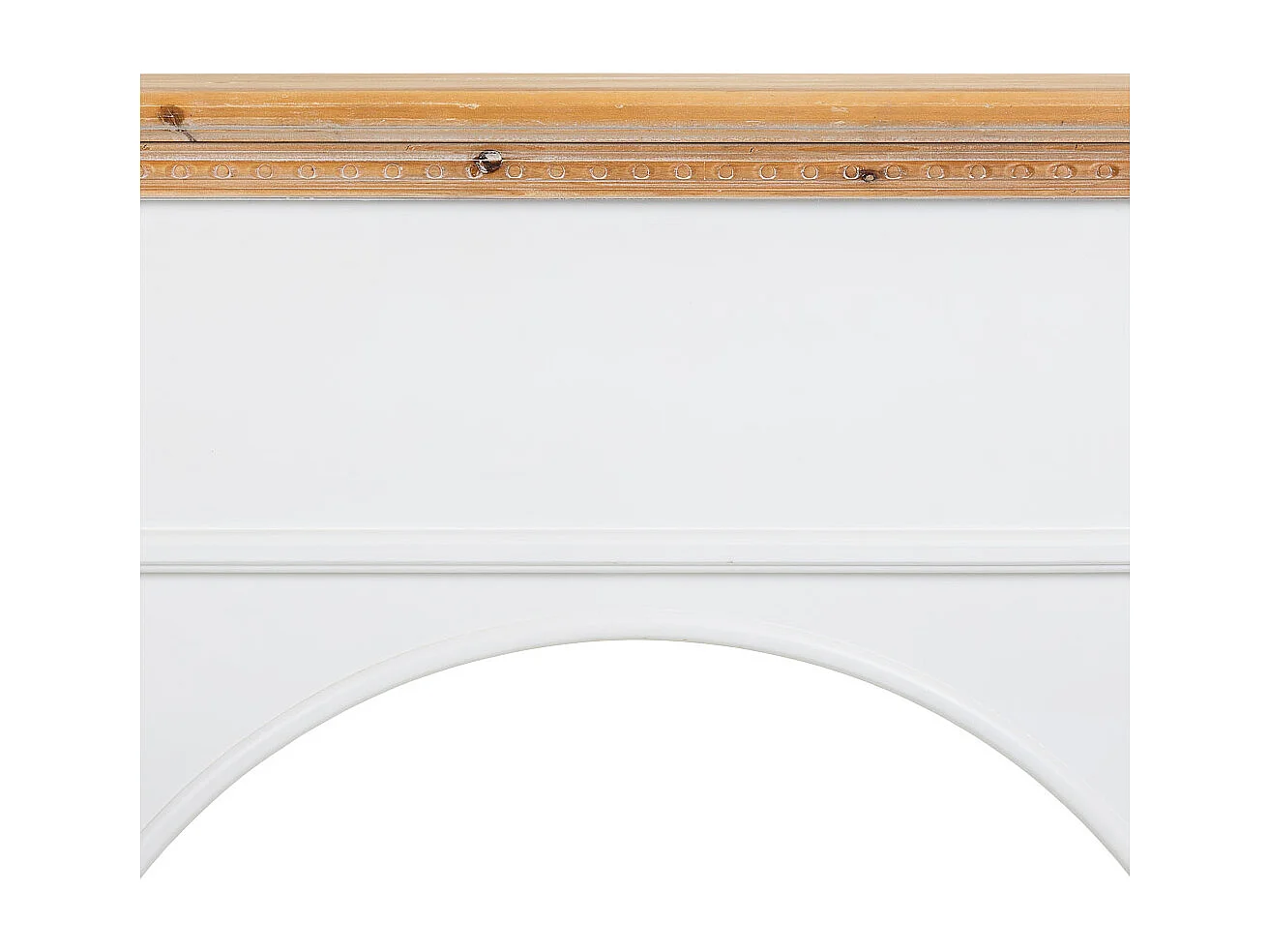 Cornice camino in legno bianco 125,5x29x101h