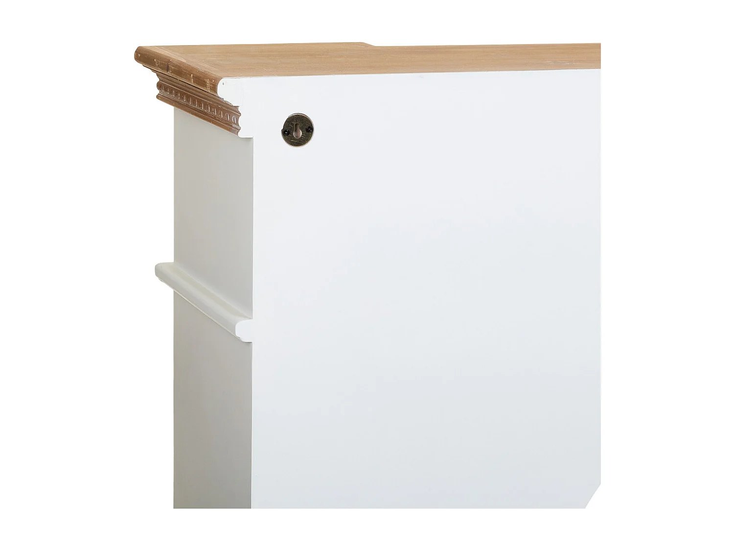 Cornice camino in legno bianco 125,5x29x101h