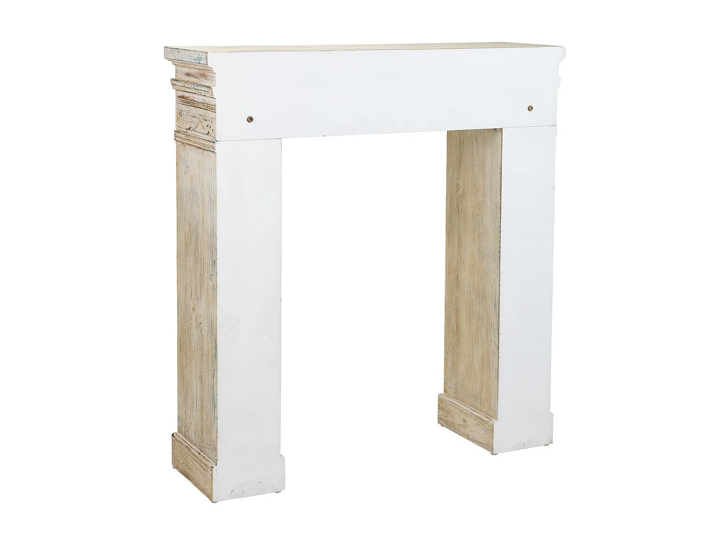 Cadre de cheminée en bois blanc 100x30x110h