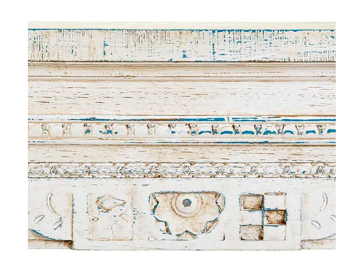 Cadre de cheminée en bois blanc 100x30x110h