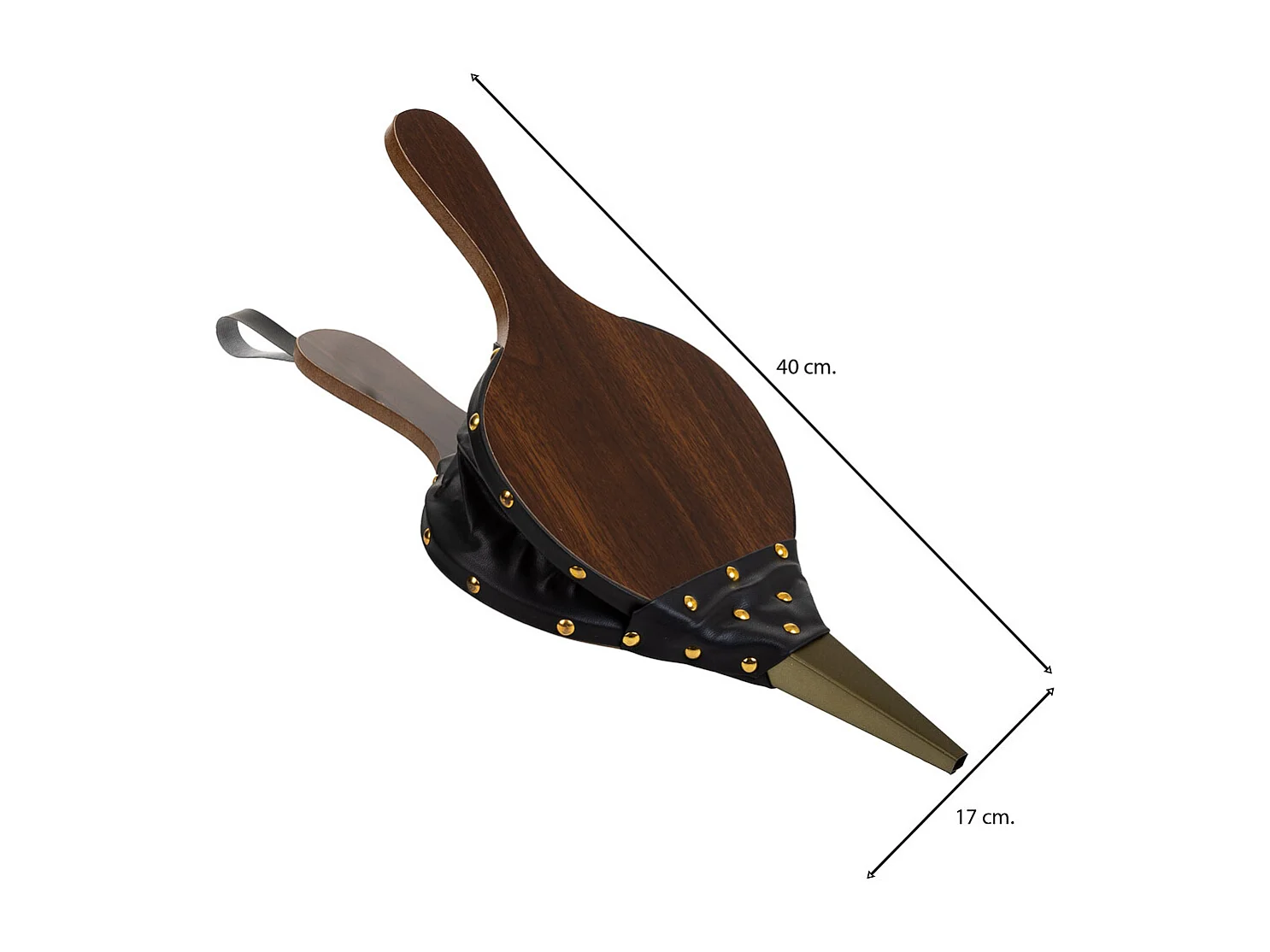 Soplador manual con fuelle marrón 40x17x02