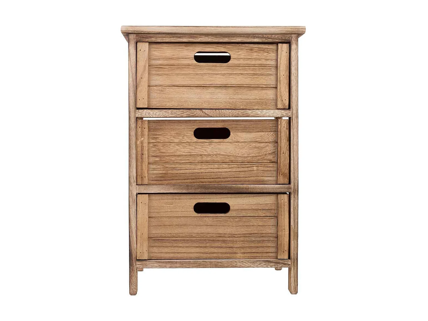 Cómoda de madeira com 3 gavetas de madeira 40x29x58