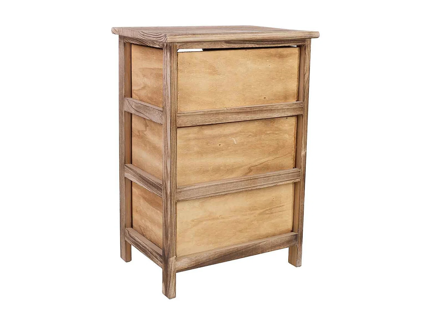 Cómoda de madeira com 3 gavetas de madeira 40x29x58