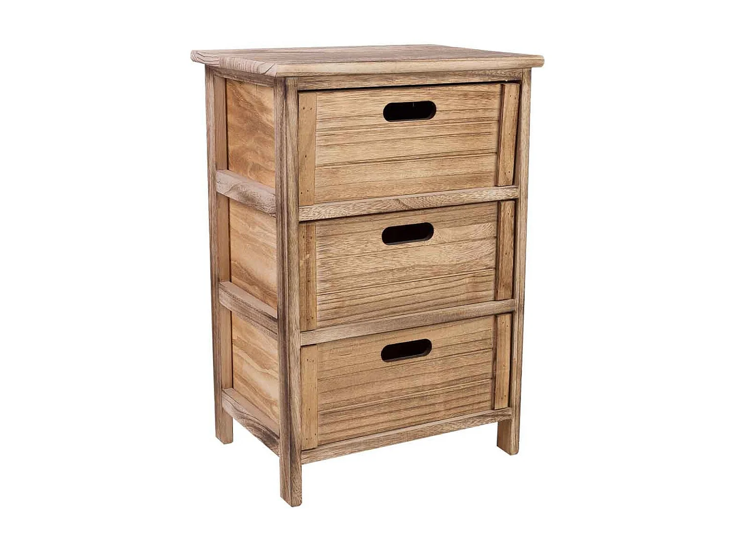 Cassettiera in legno con 3 cassetti in legno 40x29x58