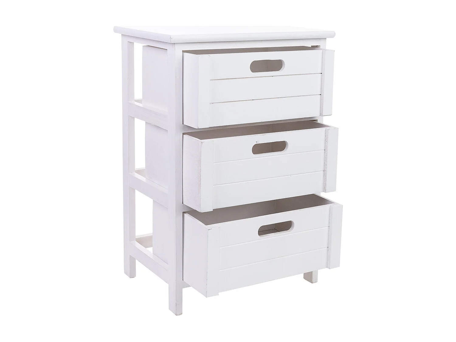 Cómoda de madeira com 3 gavetas de madeira 40x29x58