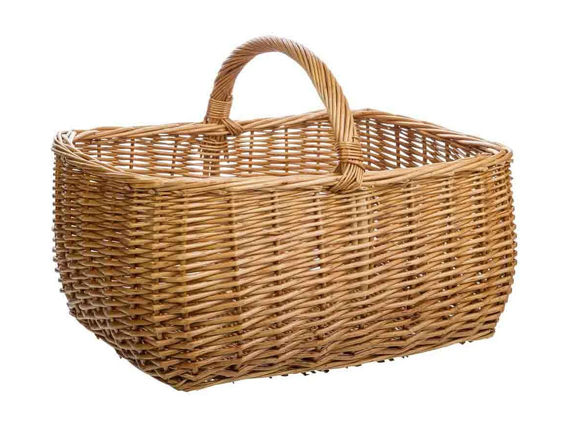 Cesto in vimini marrone 38x31x19/30h