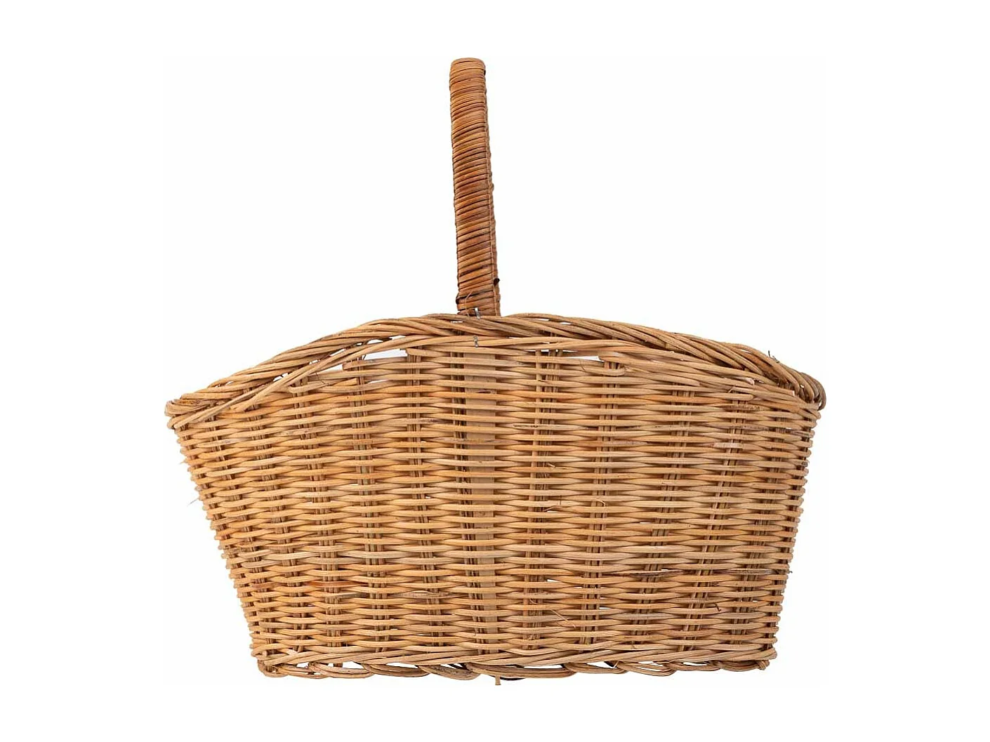 Panier ovale en osier marron 32x21x16-30h