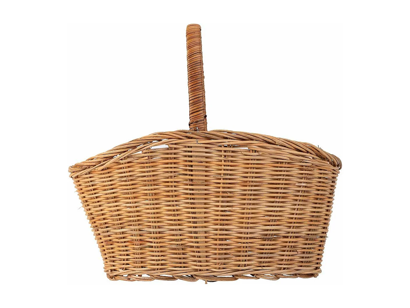 Panier ovale en osier marron 32x21x16-30h