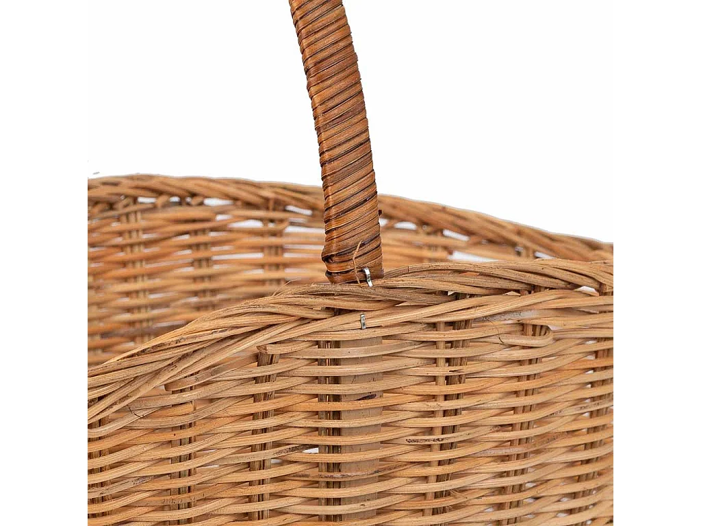 Panier ovale en osier marron 32x21x16-30h