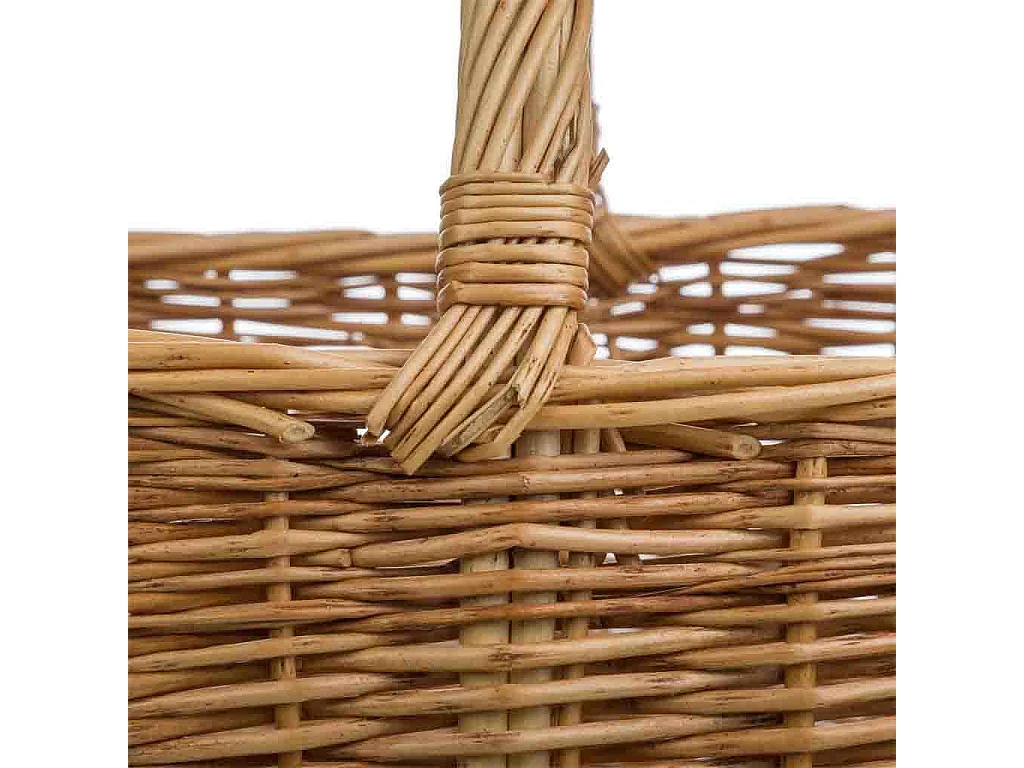 Panier en osier marron 43x33x20/32h