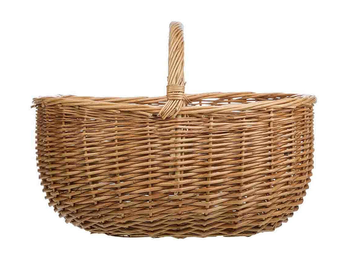 Cesto vimini marrone 43x33x20/32h cm