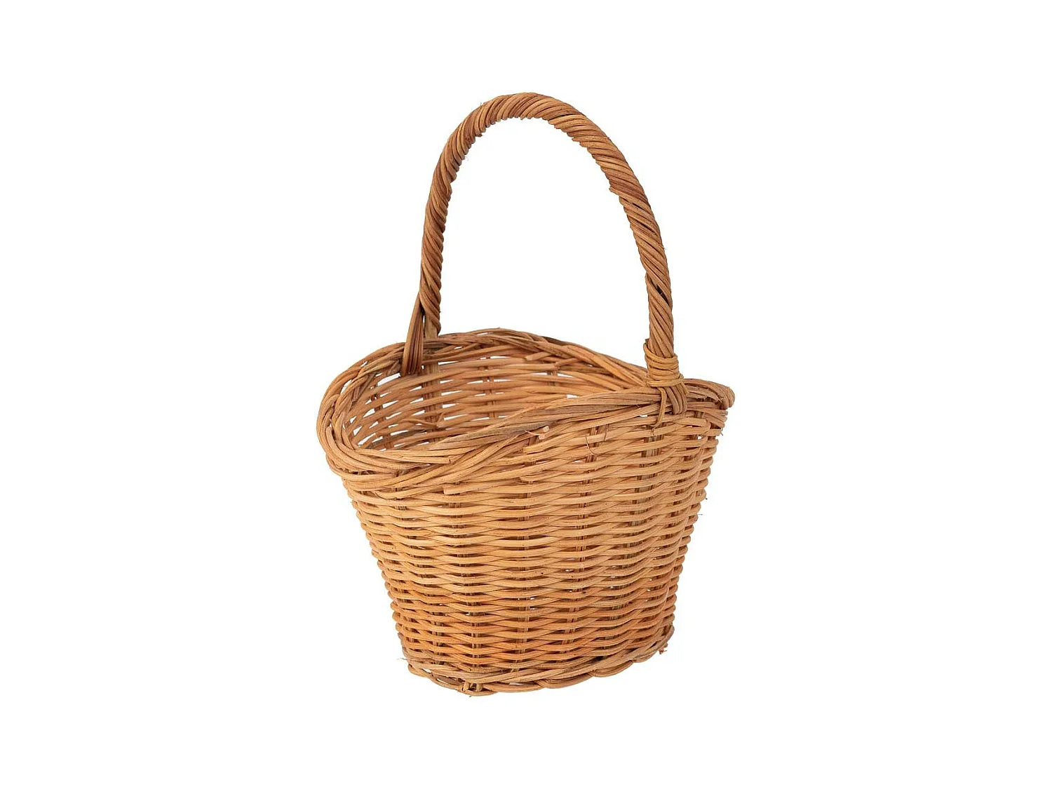 Panier ovale en osier marron 19x15x09-23h