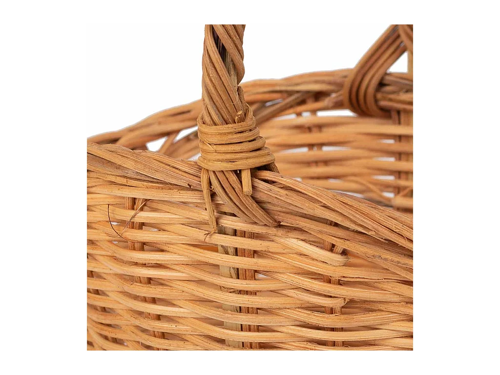 Panier ovale en osier marron 19x15x09-23h