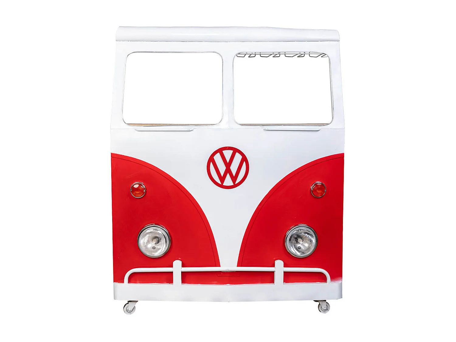 Camionnette casier à bouteilles en métal rouge 135x40x178h