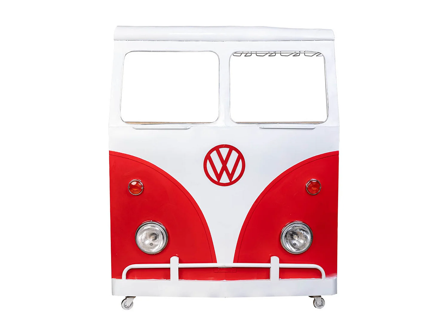 Camionnette casier à bouteilles en métal rouge 135x40x178h