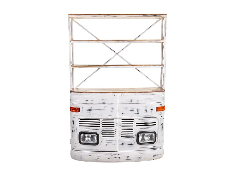 Estantería coche lacado blanco 160x66x236