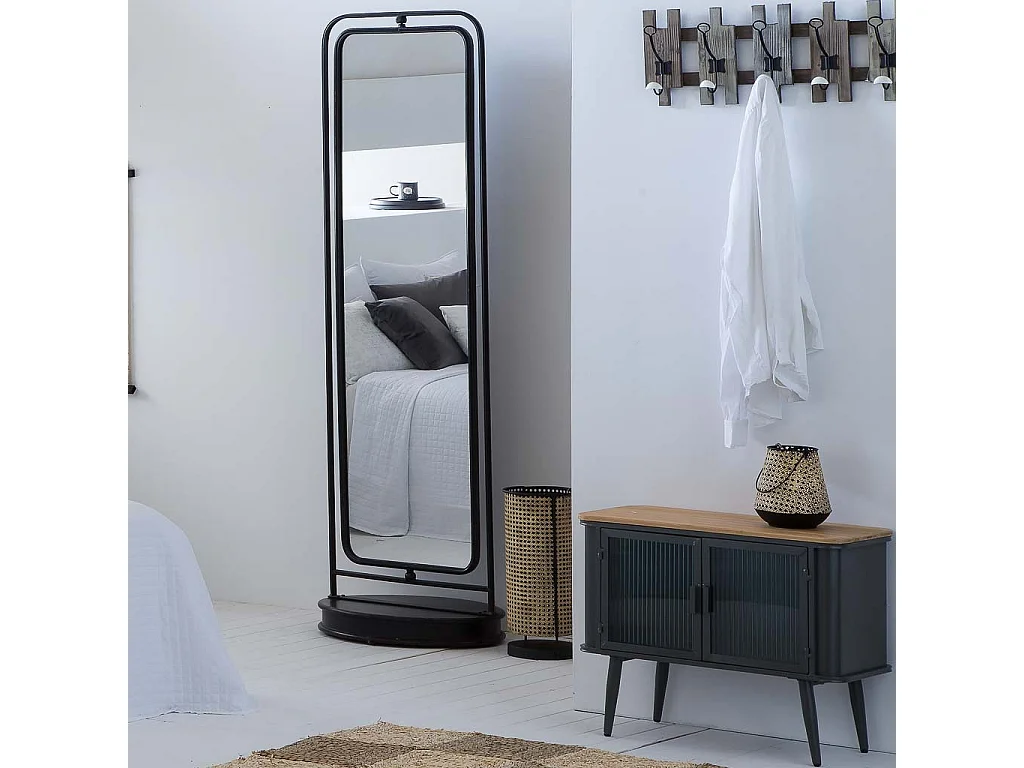 Portavelas de metal dorado 21.5x21.5x48