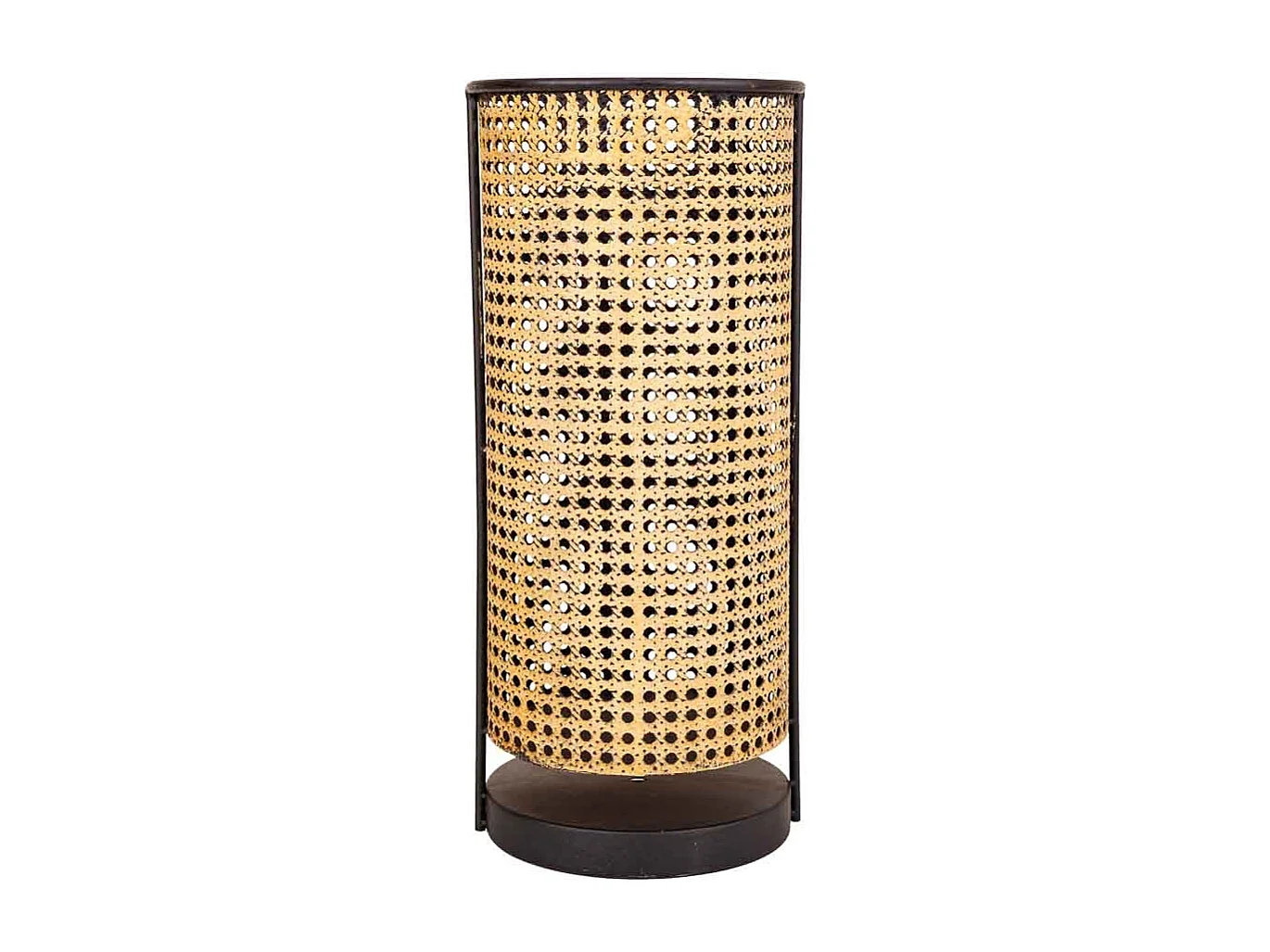 Portavelas de metal dorado 21.5x21.5x48